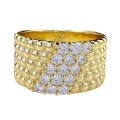 wholesale Metal: S925 Silver Gold-Plated Zhuofan New Beaded Ring for Women, Fashion-Forward, Minimalist, Personality-Infused, Bestseller in Europe and America-0-4