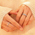 Metal Classic Moissanite Solitaire Ring Couple Set Valentine Gift-0-0