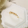 wholesale S925 sterling silver gold-plated jewelry new small designer-style fresh orange moonstone ring-0-1