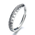 wholesale S925 Sterling Silver Ethnic Geometric Ring, Minimalist, Dainty, and Unique Design Pinky Ring for Women-0-4