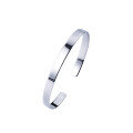 wholesale 925 Sterling Silver Smooth Surface Openable Minimalist Fashion Simple Circle Niche Young Women's Bracelet for Girlfriend-0-4