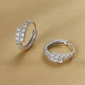 S925 Sterling Silver Moissanite Classic Ultra-Sparkling Light Luxury Commuter Stud Earrings-0-0