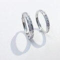 wholesale Silver Metal, Love of a Lifetime Fashionable Minimalist Couple Rings Niche Design High-End Sense Valentine's Day Gift for Boyfriend/Girlfriend Matching Rings Wholesale-0-1