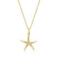 wholesale 925 Sterling Silver Japanese Light Luxury White Zircon Starfish Pendant Women's Retro Style Ocean Vacation Series Star Pendant Wholesale-0-5