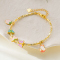 wholesale S925 Silver Na Lan Fresh Sweet Ins Style Small Design Butterfly Peach Fox Broken Silver Bracelet S7675-0-1