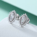 wholesale 925 Silver Zircon Sunflower Earrings, Ins Style European and American Fashion Pure Silver Earrings, Retro and Personalized Earrings-0-1
