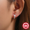 wholesale 925 Sterling Silver Twist Threaded Marquise Hoop Ear Clasp Earrings,INS。-0-2
