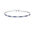 wholesale S925 Sterling Silver Cloud-Pull Jewelry Blue and White Zircon Tennis Bracelet 20mm, Fashionable and Versatile Direct from Manufacturer-0-4