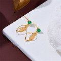 wholesale S925 sterling silver gold-plated triangle green nano summer new earrings for women, Korean Japanese style earrings wholesale-0-2