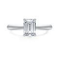 wholesale 18k gold minimalist emerald-cut lab-grown diamond ring, engagement ring, 1ct genuine diamond gold ring-0-1
