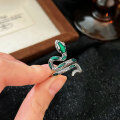wholesale S925 Sterling Silver Drop Snake Series Ring for Women, Minimalist Ins Vintage Design-0-6