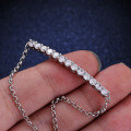 Sterling Silver Moissanite Row Bracelet for Women Live Factory Direct-0-0