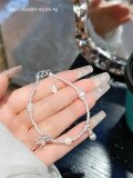 wholesale S925 Sterling Silver Butterfly Pearl and Broken Silver Bracelet for Women, New Chinese-style Small Design, National Style Versatile Hand Accessory Gift-0-6