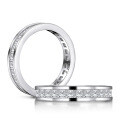 Sterling Silver Square Full Diamond Zircon Ring, Fashionable and Versatile Ins Style High-End Cross-Border Hit-0-4