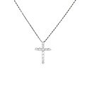 wholesale S925 sterling silver women's cross diamond necklace, exquisite and timeless, perfect for daily wear and versatile for any occasion-0-4