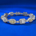 wholesale 925 Sterling Silver 4*8 Marquise Yellow Diamond High-Carbon Diamond Unique and Stylish Design Women's Bracelet-0-1