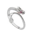 wholesale 925 Silver Tide Xiaobai Divine Dragon Tail Ring for Women, Rotating Universe Zodiac Year Open Ring Ethnic Style Open Ring-0-4