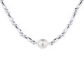 wholesale S925 Sterling Silver Crushed Silver Spliced Bamboo Pearl Necklace Bracelet, Trendy and Elegant Accessory with a Refined Style-0-4