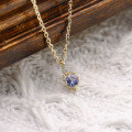 wholesale S925 silver jewelry spring new collection wholesale, Japanese-style minimalist Tanzanite necklace-0-3