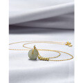 wholesale S925 Sterling Silver Women's Hetian Jade Pendant Necklace, Small and Unique Design, New Style, Peace Buckle Collarbone Chain, Versatile-0-2