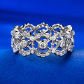 wholesale 925 Silver New Light Luxury Style Openwork Floral Retro Ring for Women by Mu Jing Jewelry-0-2