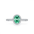 S925 Silver 1ct Oval Moissanite Ring for Women-0-4