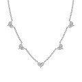 wholesale S925 Sterling Silver Cross-Border New Women's Necklace, Exquisite Connected Heart Design, Small and Minimalist, Luxurious High-End Sense Choker for Women-0-4