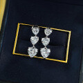 wholesale S925 silver new three-heart earrings for women,ins-0-3