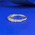 wholesale S925 Silver European and American Style Full Diamond Geometric Stacking Ring, Simple Daily Wear Ins Style-0-1