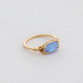 wholesale [925 Sterling Silver] DUNLI Jewelry New Small Fresh Blue Quartz Shell Ring, Ready to Ship for Dropshipping-0-2