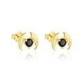 wholesale S925 Sterling Silver Animal Black Zircon Light Luxury Earrings, Women's Fashion Retro Trendy Minimalist Earrings-0-17