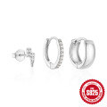 wholesale S925 Sterling Silver Classic Hoop Earrings Set for Women, High-EndINS。-0-20
