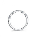 Sterling Silver Moissanite Bamboo Knot Women's Fashion Stackable Ring-0-3