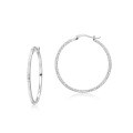 wholesale S925 Sterling Silver New Minimalist Fashion Large Hoop Circle Earrings with Hammered Texture, Women's Cold Style, Cross-Border Supply-0-5