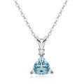 S925 Sterling Silver Zircon Necklace, Minimalist and Luxurious Pendant-0-17