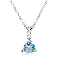 S925 Sterling Silver Zircon Necklace, Minimalist and Luxurious Pendant.-Q style [Clearance Sale with Free Shipping]  925 Silver