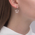 wholesale S925 Sterling Silver Fashion Commute Minimalist Gentle Temperament Hollow Star Earrings-0-0