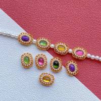 wholesale S925 ancient silver gold-plated fittings with inlaid natural tourmaline hand plaque spacer beads, filigree charoite square plaques DIY bracelet-1# one