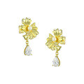 wholesale S925 Sterling Silver Exquisite Floral Earrings with Zirconia, Luxury High-End Intricate Ultra-Sparkling Earrings for Wholesale-0-3