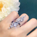 wholesale 925 Silver New Ins Style Ring by Zhuozhifang Jewelry, Simulated Marquise Diamond Open Adjustable Minimalist Ring for Export-0-3