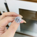 wholesale PT950 Platinum Plated 925 Sterling Silver HW Style Ring 15/3/5 Carat Moissanite D Color Ring Wholesale-0-0