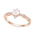 wholesale Rose gold-plated S925 sterling silver set with natural moonstone fashion minimalist elegant gemstone ring-0-4