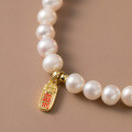 wholesale S925 Sterling Silver Pearl Series Bracelet with Nalan Engraved Charm, Chinese Style Design Elegant Women's Jewelry S6617-0-1