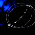 S925 Silver Moissanite Necklace, Cross-Border Mermaid Tears, Pure Silver, Light Luxury, Niche, Celebrity Xiaohongshu Live Streaming Hit-0-2