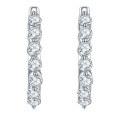 wholesale 18k Gold Plated S925 Silver Full Moissanite 24mm Round Korean Minimalist Hoop Earrings for Women-0-4