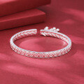 wholesale 999 Silver Money Attracting and Blessing Open Bangle, New Chinese Style Niche and Versatile Goddess Festival Gift-0-2