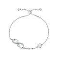 wholesale 925 Sterling Silver Crystal Bracelet, Small and Exquisite Cross-Border Jewelry for Women, Heart Bow Bracelet Wholesale-0-0