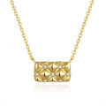 14K Gold-Plated S925 Silver Pendant with 1-Carat Moissanite Necklace-0-3