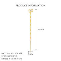 wholesale S925 Sterling Silver。-E4697-Gold/Pair 925 Silver