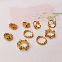 wholesale Metal S925 gold-plated running ring waistline waist bead accessories bracelet necklace string decoration DIY handmade spacer beads semi-finished products-Style 2